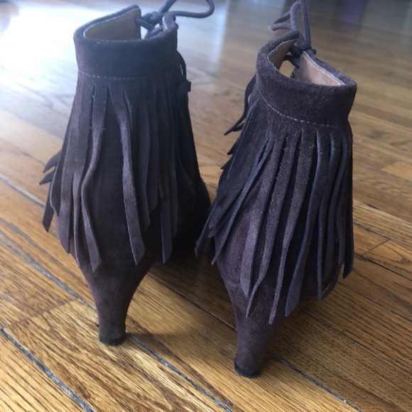 Maje Suede lace up booties . Only worn 3  times! - Picture 2 of 5